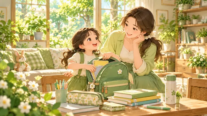 场景：孩子今天主动整理了自己的书包